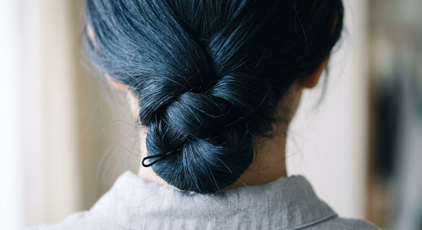 ハロウィンのヘアアレンジ｜かぶり物の留まり方が3方式あり、束を置ける場所が入れ替わる