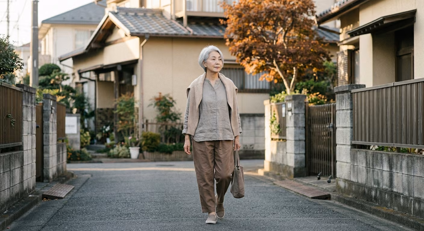ソフトエレガント×フレッシュ 60代の秋深まりコーデ｜柔らかな品格と若々しさの調和