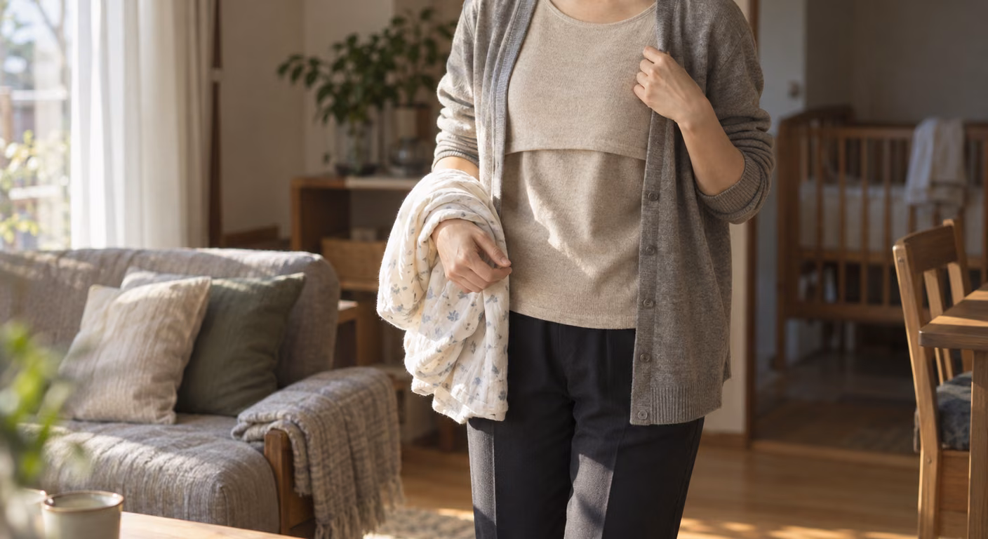 授乳服が使いにくい理由｜授乳口の高さと、秋の重ね着で塞がる場所