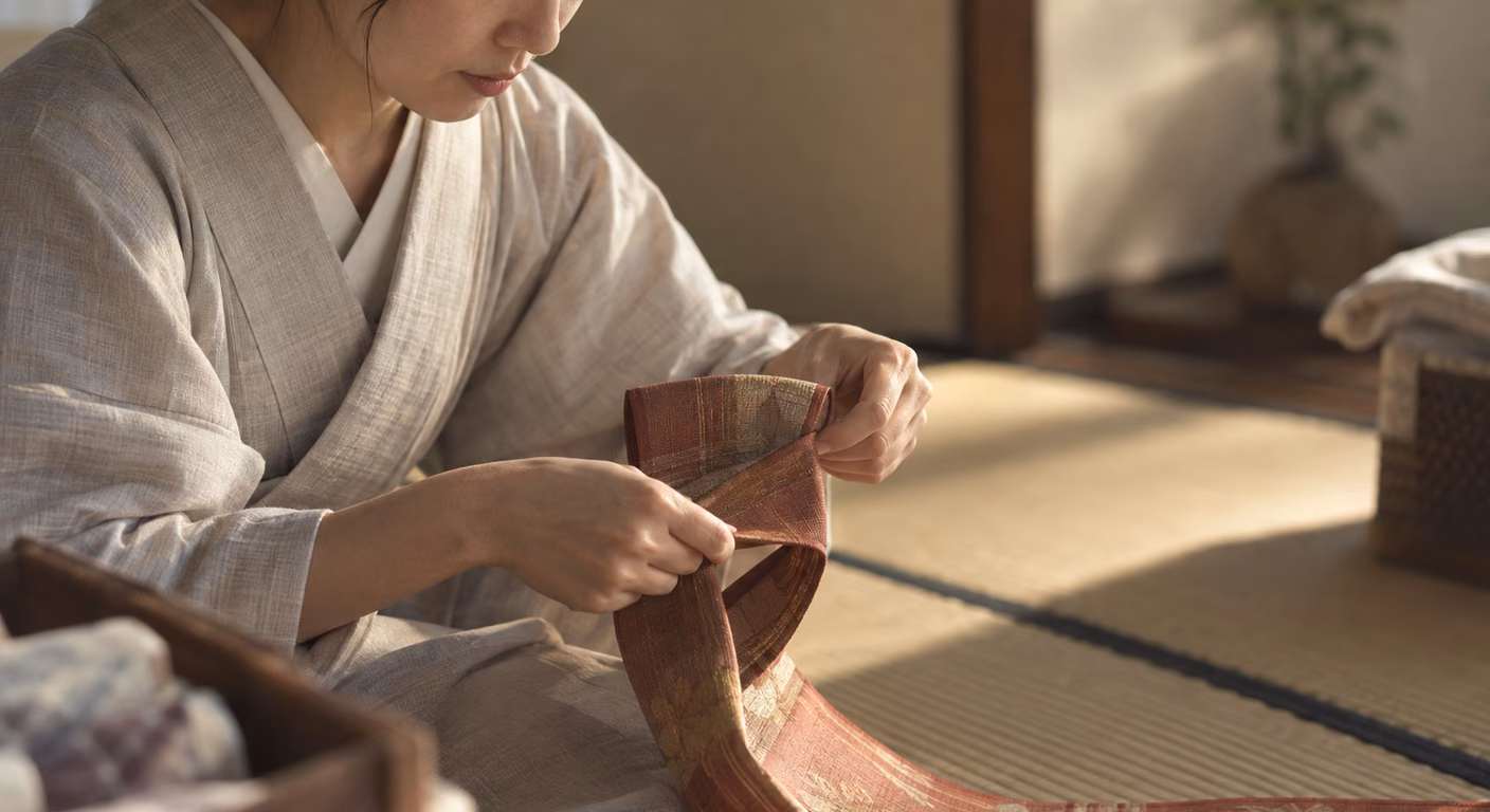 貝の口の結び方|片ばさみ・浪人結びとの違いと、ゆるむ・傾く・下がるの直し方