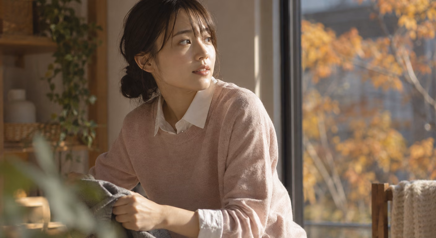 子供顔で直線タイプ｜直線が輪郭かパーツかで甘さの置き場を分ける