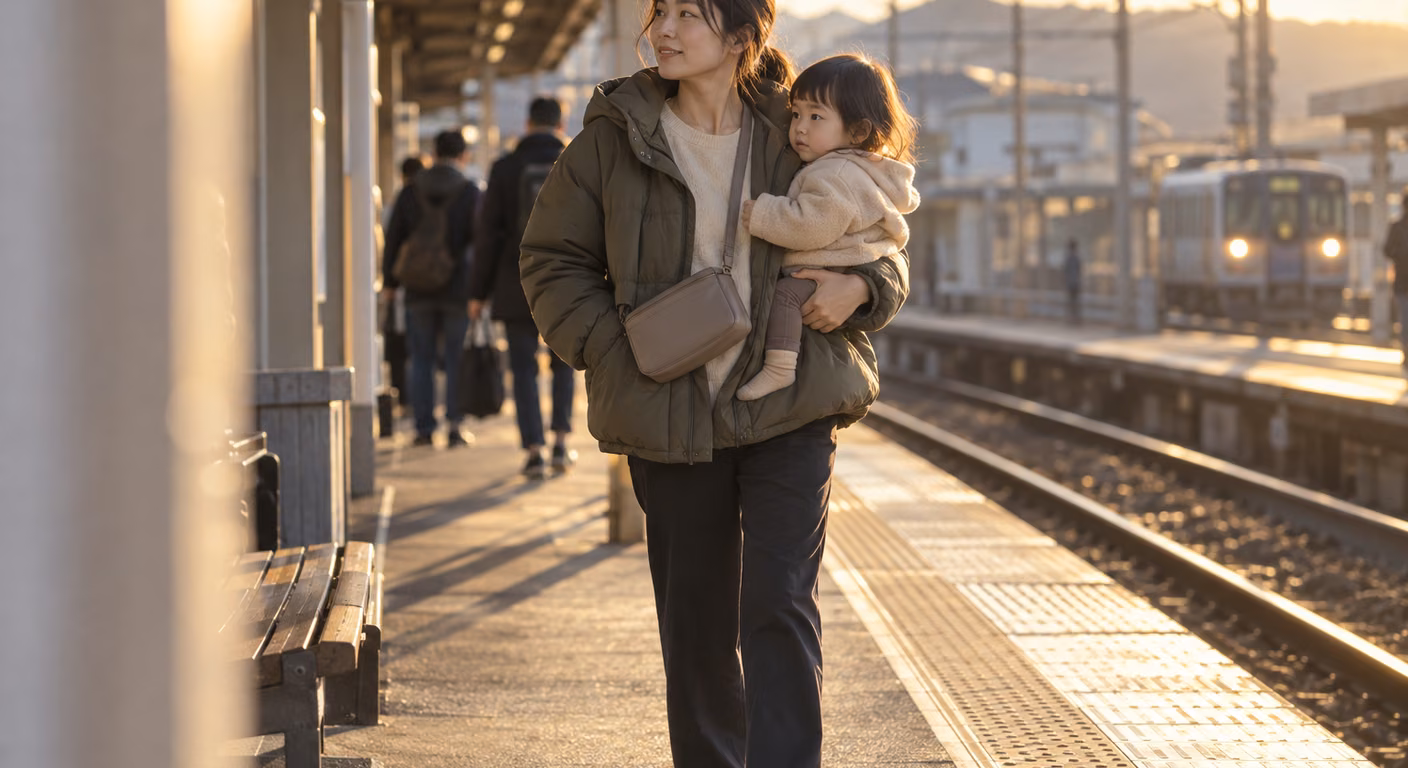 子連れ旅行の服装 ママ｜秋冬は、抱っこする時間と両手の空きで決める