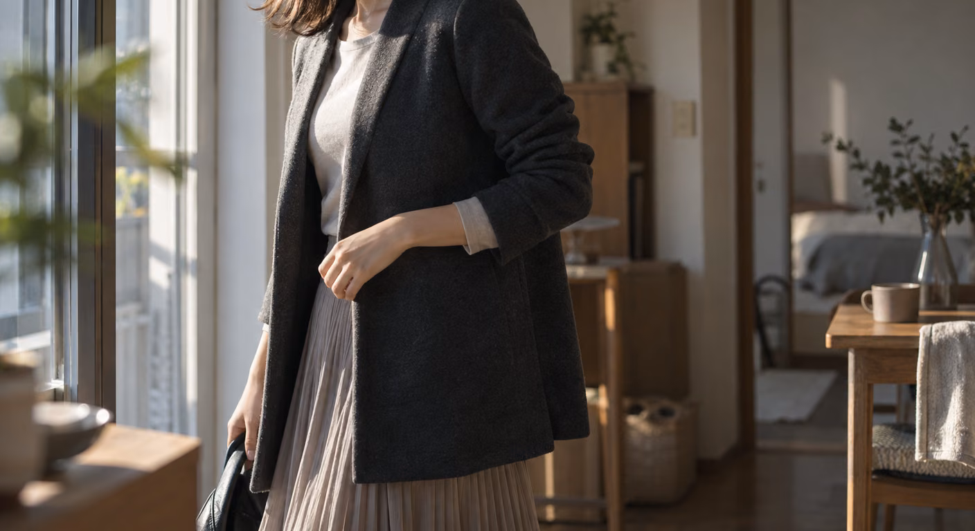 骨格診断がわかりやすい見分け方｜コートを羽織り肩・前・裾で分ける