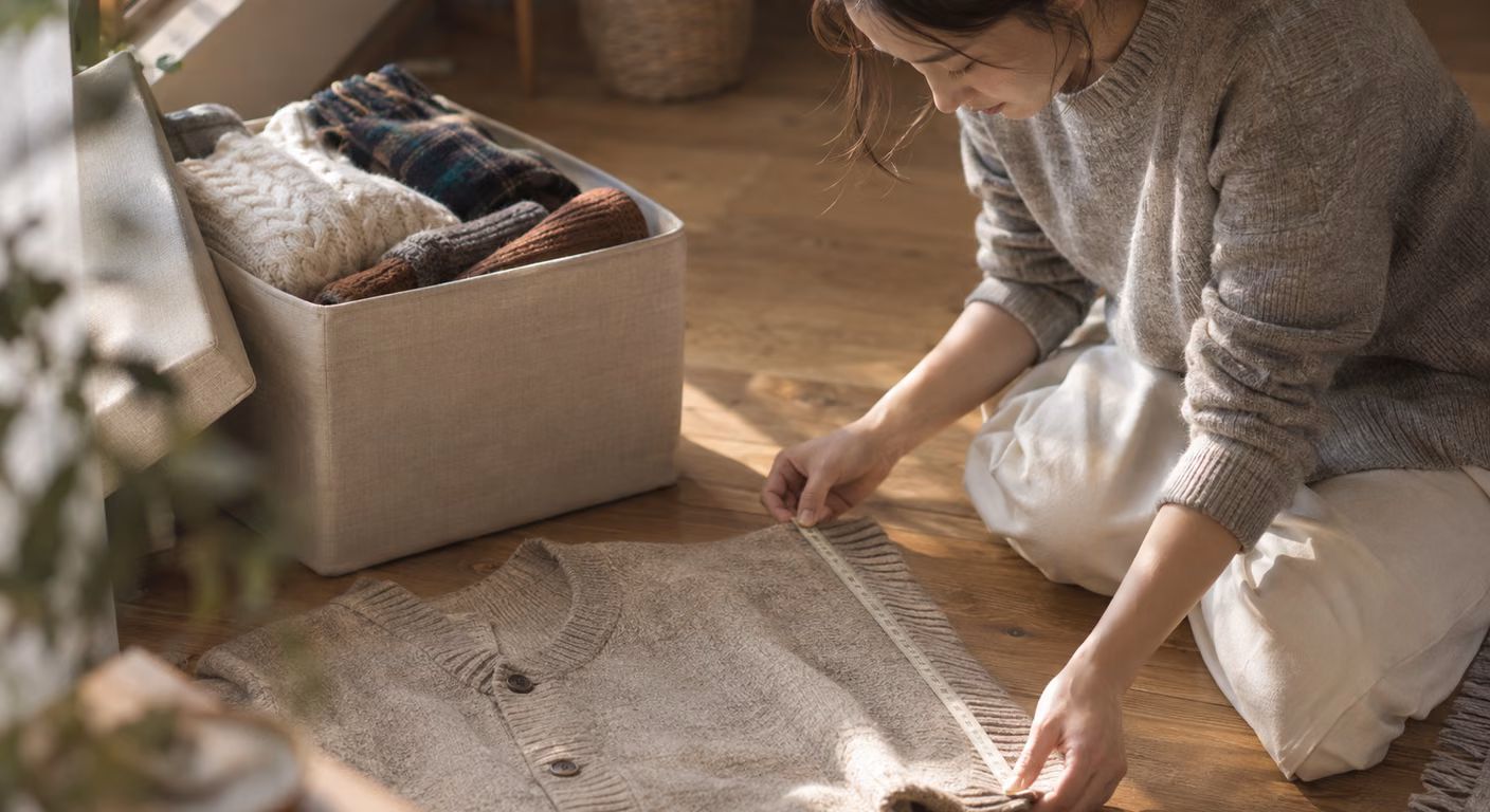 衣替えで出した服が似合わない｜去年の秋服は丈・肩・色の3か所で測る