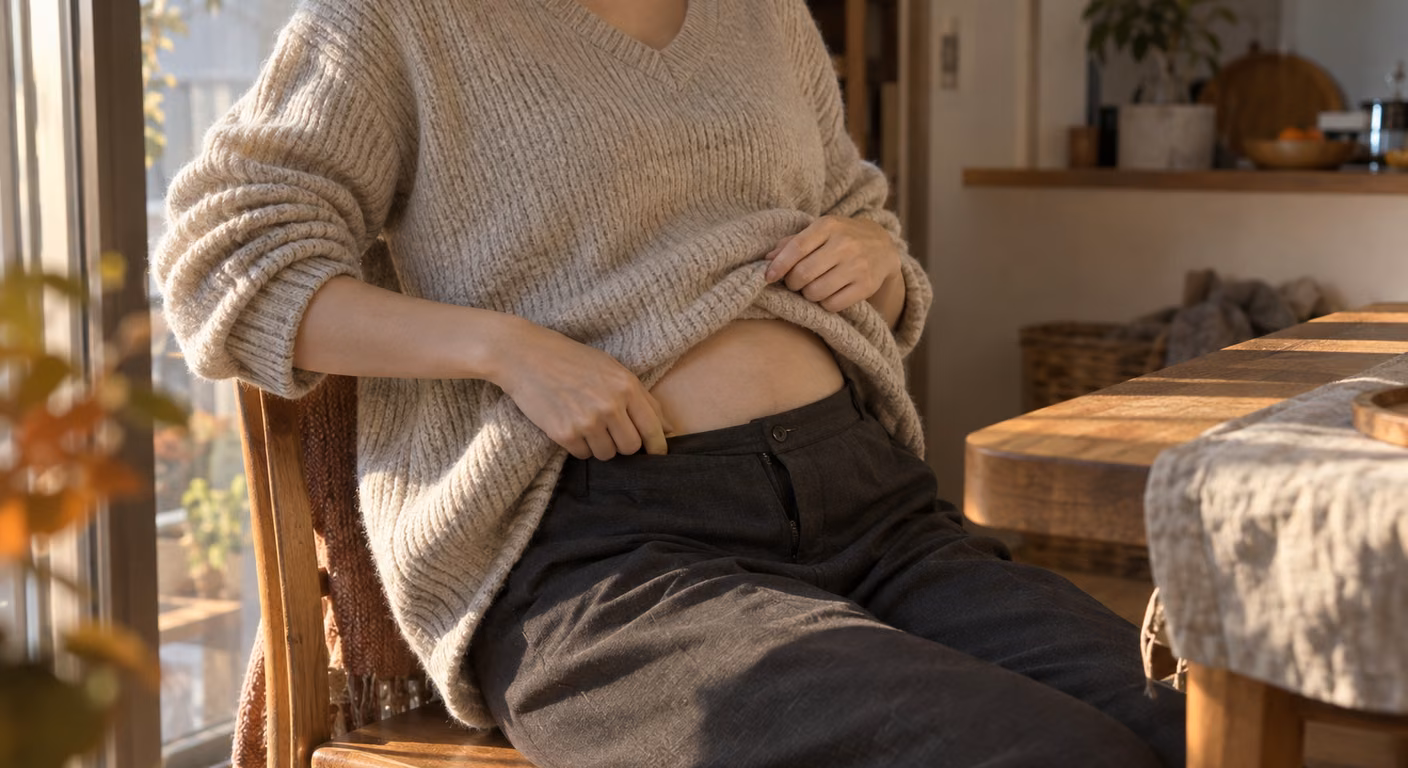 マタニティ服はいつから|今のボトムで座っていられる時間で切り替える