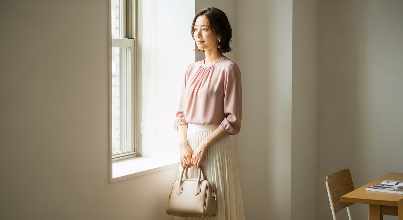 50代のきれいめ定番の視点｜品の良さと軽やかさの穏やかな両立の整え方