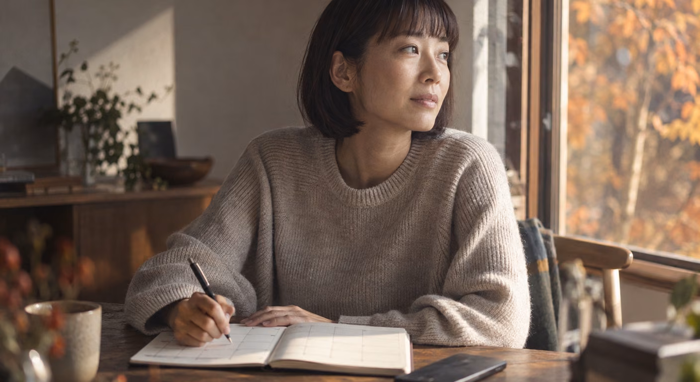 40代ボブ前髪あり面長｜秋冬の予定から前髪を切る日と長さを逆算する