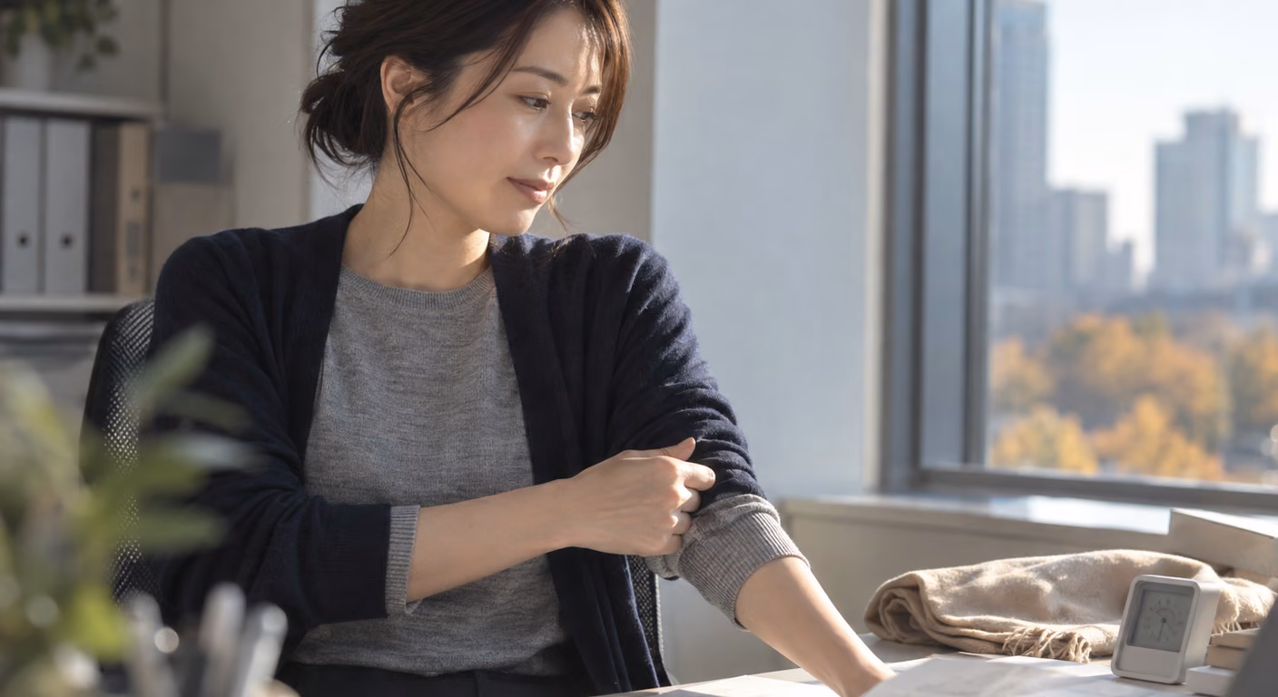 オフィスカジュアル 女性の10月｜冷房が止まり暖房が入るまでの服