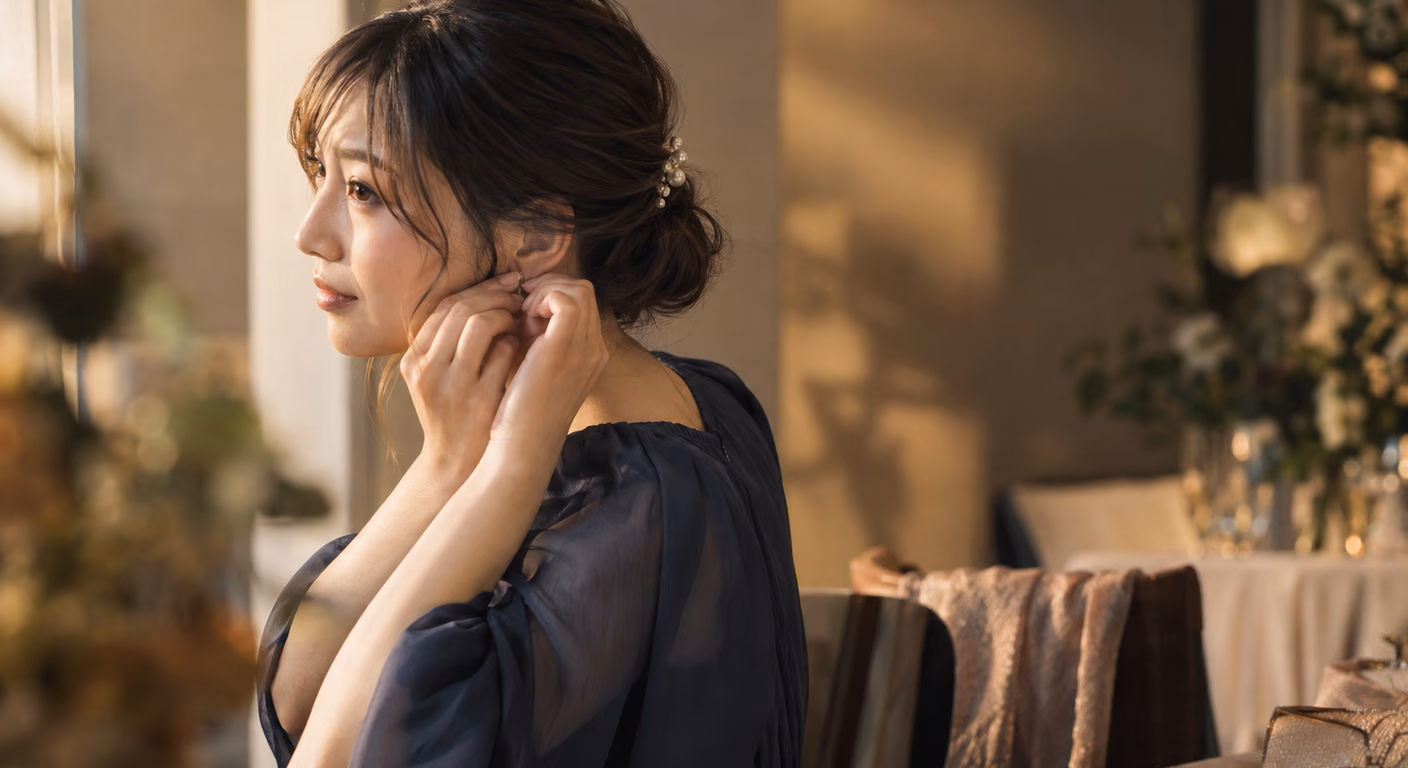 結婚式お呼ばれの髪型を顔タイプで選ぶ｜後れ毛の量と面の艶で決める