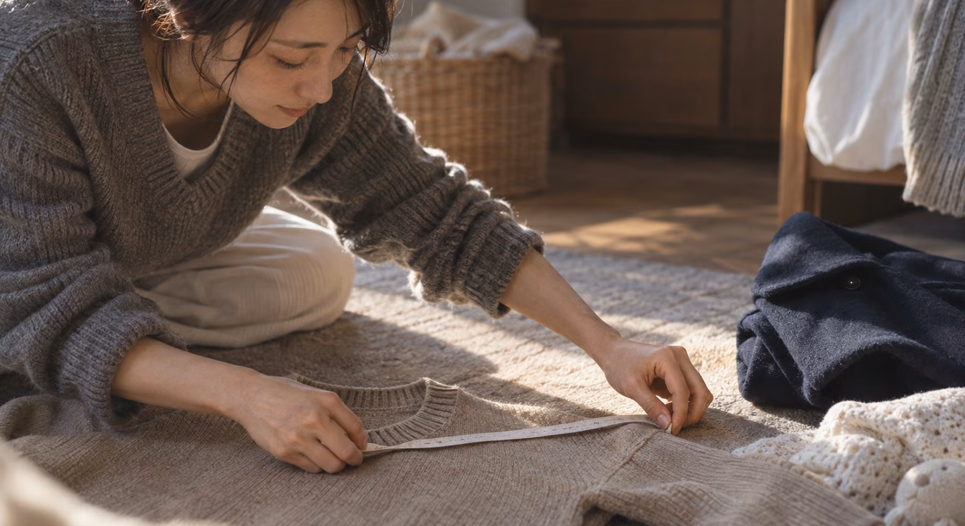 産後 体型 服|去年の冬服が合わないとき、手放す前に3か所測る