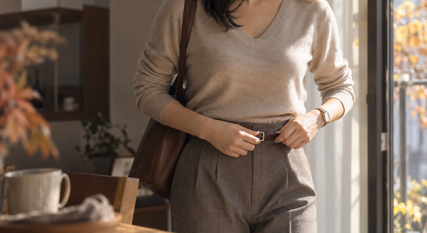 ストレート体型のベルト｜胴が短いか胸が厚いかで位置と幅を分ける