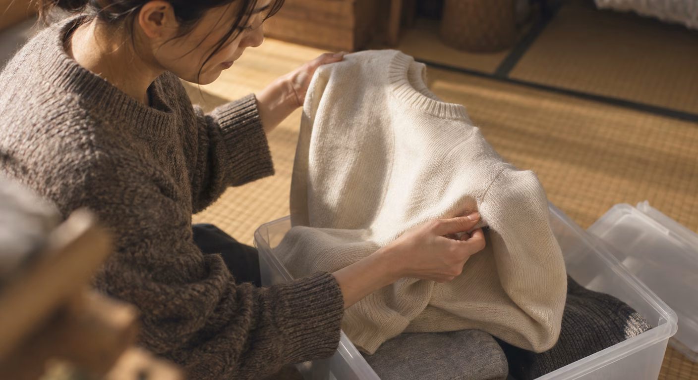 セーターの保管方法｜出した日の臭い・黄ばみ・型崩れから逆算して直す