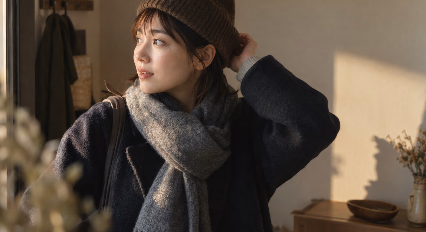 タヌキ顔に似合う帽子｜かぶる深さと縁の線を頬の高さで決める