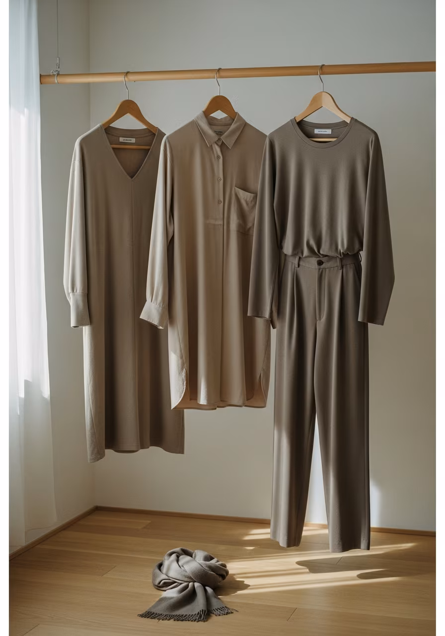 デニムが似合わない悩みを整理する上品な装いの女性